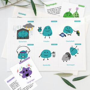 Wertekarten | Arbeitsblatt | Selbstwahrnehmung | Selbstkontrolle | eMochi | Emotionale Intelligenz | Deutsch | Digitaler Download | PDF | Kinder | Montessori | Druck | Emotional Erfolgreich | Flashcards | Erziehung | Bildung